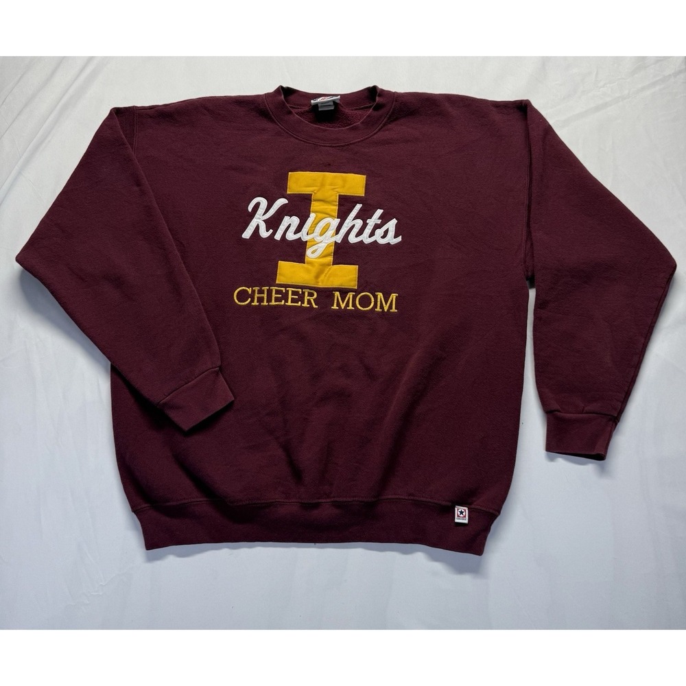 Vintage Converse Athletics Crewneck Sweatshirt XL Knits cheer mom Maroon